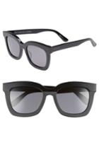 Women's Diff Carson 53mm Polarized Square Sunglasses - Black/ Grey
