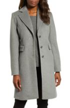 Petite Women's Kristen Blake Walking Coat P - Grey
