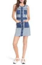 Women's 7 For All Mankind Button Front Denim Dress - Blue