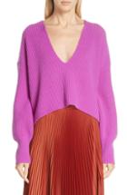 Women's A.l.c. Melanie Plunging Merino Wool Sweater - Purple