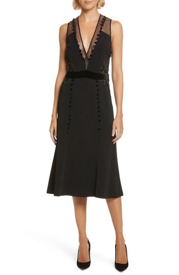 Women's A.l.c. Harlow Velvet Button Dress - Black