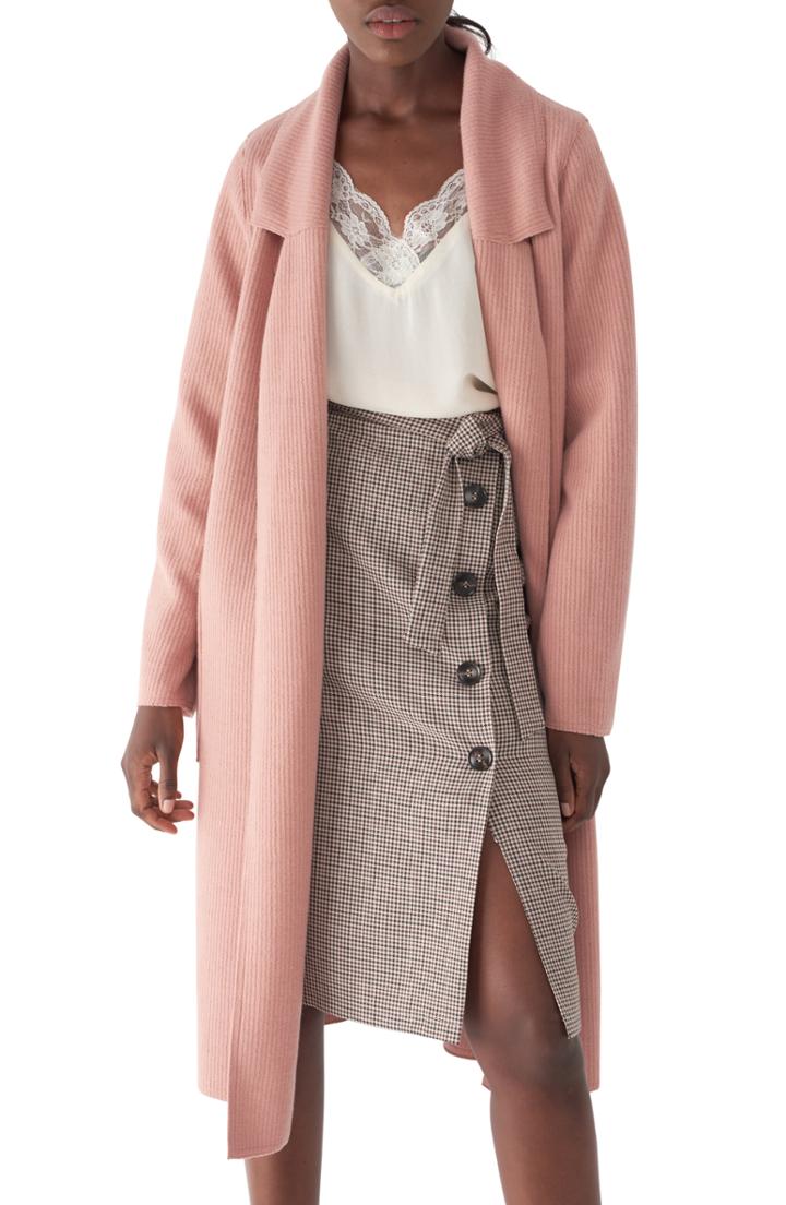 Women's Sosken Bella Brushed Knit Duster Coat - Pink