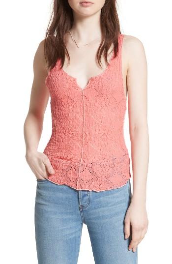 Women's Free People Piece Dye Lace Camisole - Coral
