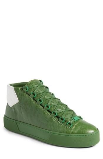 Men's Balenciaga Arena High Sneaker Us / 45eu - Green