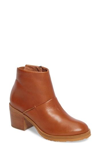 Women's Gentle Souls 'blakely' Block Heel Bootie .5 M - Brown