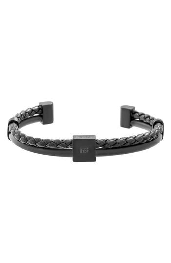 Men's Ben Sherman Braided Leather Cuff