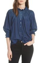 Women's La Vie Rebecca Taylor Tissue Denim Blouse - Blue