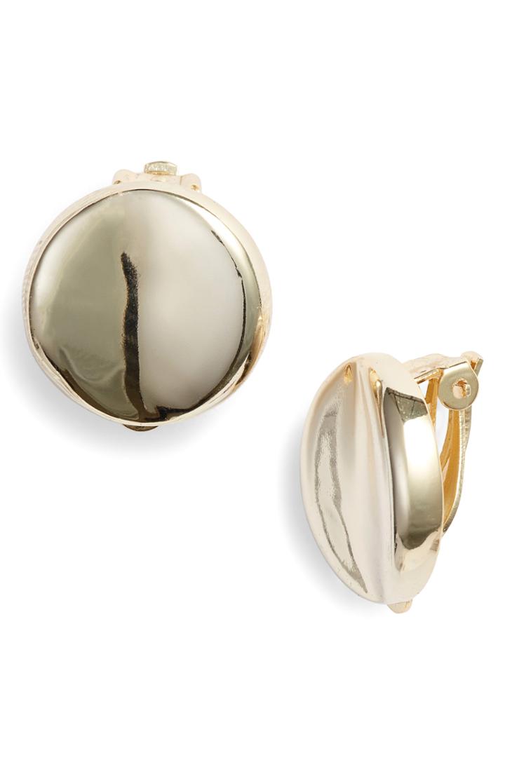 Women's Argento Vivo Button Earrings