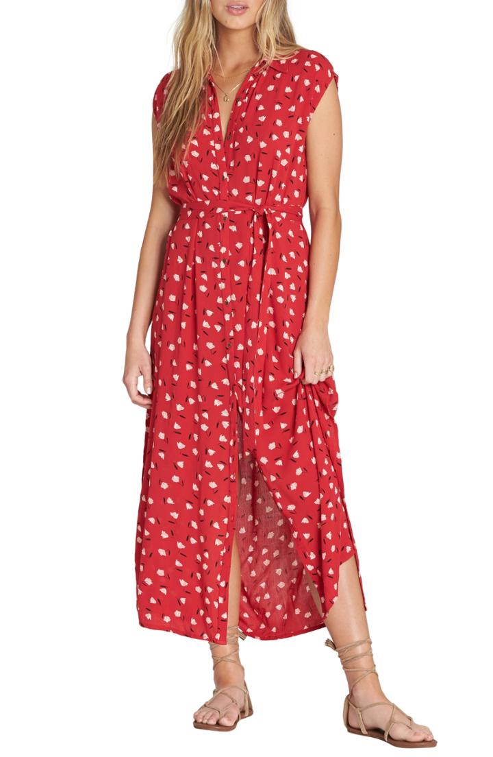 Women's Billabong Little Flirt Maxi Dress - Red