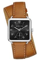 Women's Michael Kors Brenner Double Leather Strap Watch, 31mm