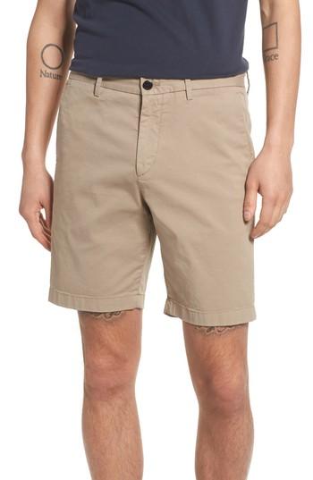 Men's Theory Zaine Stretch Cotton Shorts - Brown