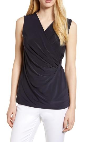 Women's Nic+zoe Faux Wrap Matte Jersey Tank - Blue