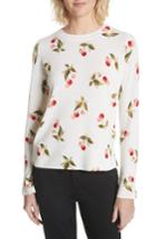 Women's Joie Print Cashmere Sweater - White