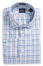Men's John W. Nordstrom Trim Fit Check Dress Shirt - 32/33 - Blue