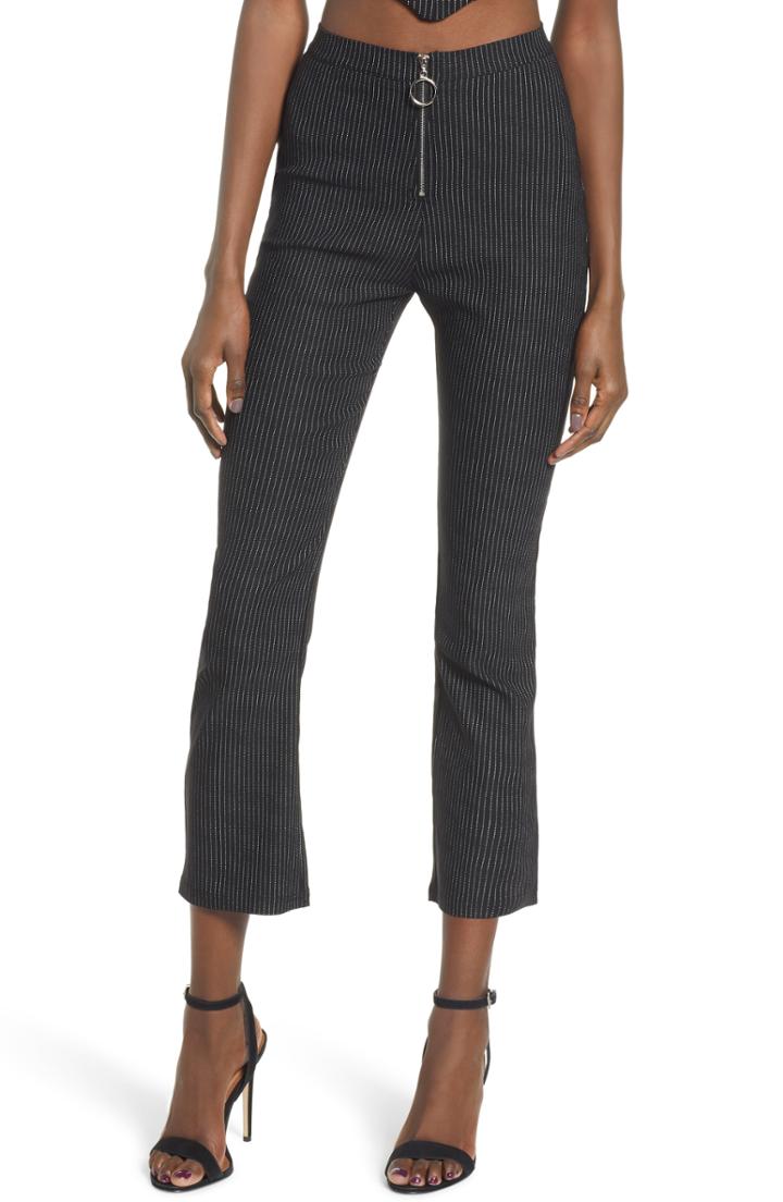 Women's Tiger Mist Halle Pinstripe Pants - Black
