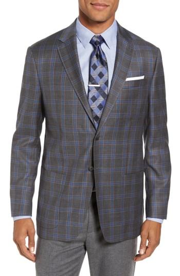 Men's Todd Snyder White Label Plaid Wool Sport Coat R - Grey