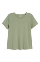 Petite Women's Eileen Fisher Crewneck Tee, Size P - Green