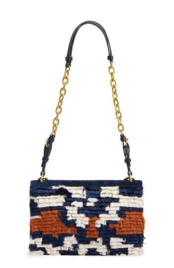 Tory Burch Sadie Fringe Shoulder Bag - Blue