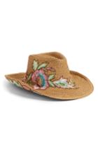 Women's Eric Javits Eden Squishee Western Hat - Brown