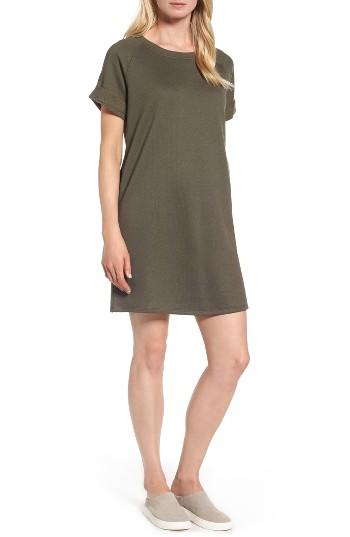 Women's Caslon French Terry Shift Dress - Green
