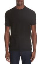 Men's Emporio Armani Stripe Stretch Crewneck T-shirt, Size - Black