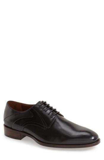 Men's Johnston & Murphy 'nolen' Plain Toe Derby .5 M - Black