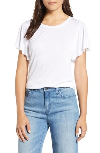Women's Halogen Slit Sleeve Tee - White