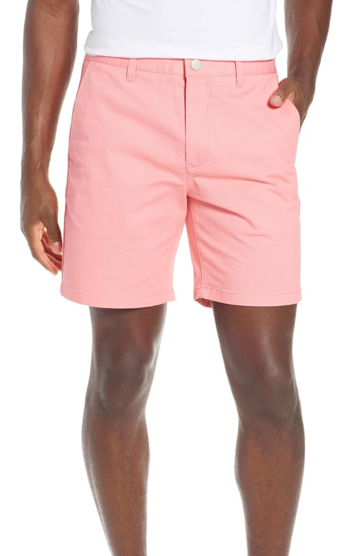 Men's Bonobos Stretch Washed Chino 7-inch Shorts - Coral