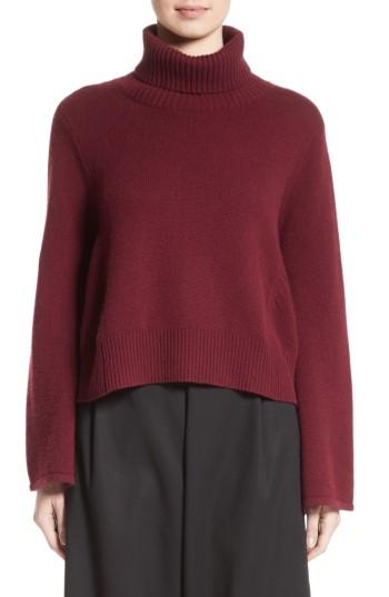 Women's Co Bell Sleeve Wool & Cashmere Sweater - Burgundy
