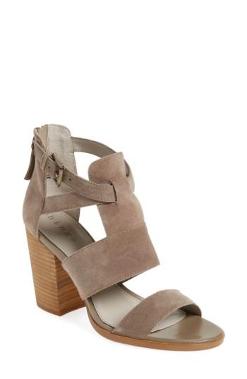 Women's Hinge 'cora' Block Heel Sandal M - Beige