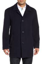 Men's Cole Haan Italian Wool Blend Overcoat, Size - Blue
