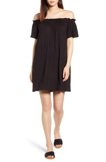 Women's Bobeau Off The Shoulder Knit Dress - Black
