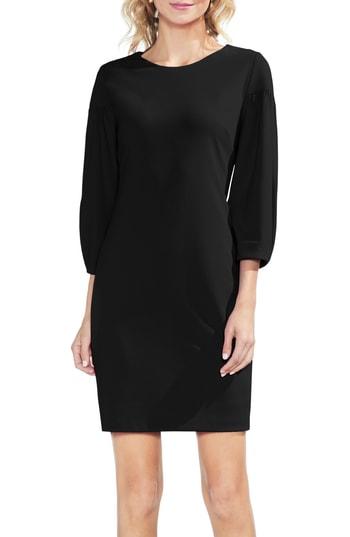 Women's Vince Camuto Bubble Sleeve Stretch Crepe Ponte Dress - Black