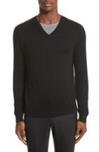 Men's Burberry Randolf Cashmere & Cotton Sweater - Black