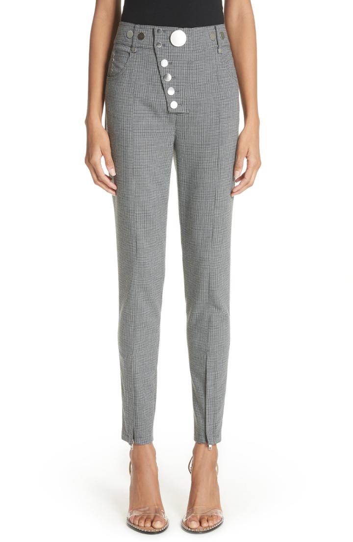 Women's Alexander Wang Skinny Plaid Pants