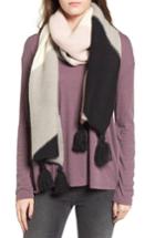 Women's Bp. Geo Tassel Knit Scarf, Size - Pink