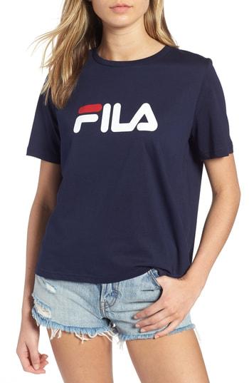 Women's Fila Miss Eagle Logo Tee - Blue