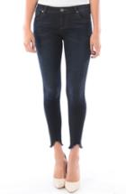 Women's Kut From The Kloth Connie Frayed Step Hem Ankle Skinny Jeans - Blue