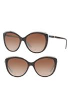 Women's Tiffany & Co. 56mm Gradient Cat Eye Sunglasses - Havana Gradient