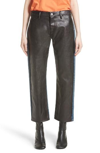 Women's Junya Watanabe Faux Leather Front Jeans