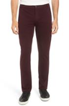 Men's Paige Brennan Trim Straight Leg Trousers - Burgundy