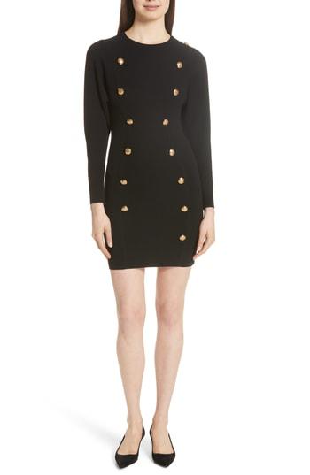 Women's A.l.c. Rhea Button Front Sweater Dress - Black