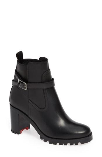 Women's Christian Louboutin Trapeurdekoi Strappy Bootie Us / 34eu - Black