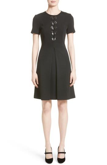 Women's St. John Collection Lace-up Milano Knit Dress