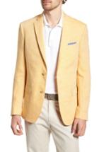 Men's Nordstrom Men's Shop Trim Fit Linen Blazer R - Yellow
