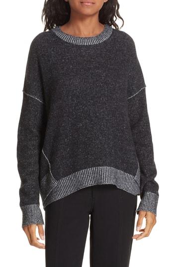 Women's Brochu Walker Brighter Overlay Cashmere Pullover - Black