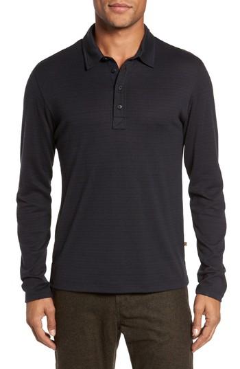 Men's Billy Reid Smith Slim Fit Stripe Polo, Size - Black