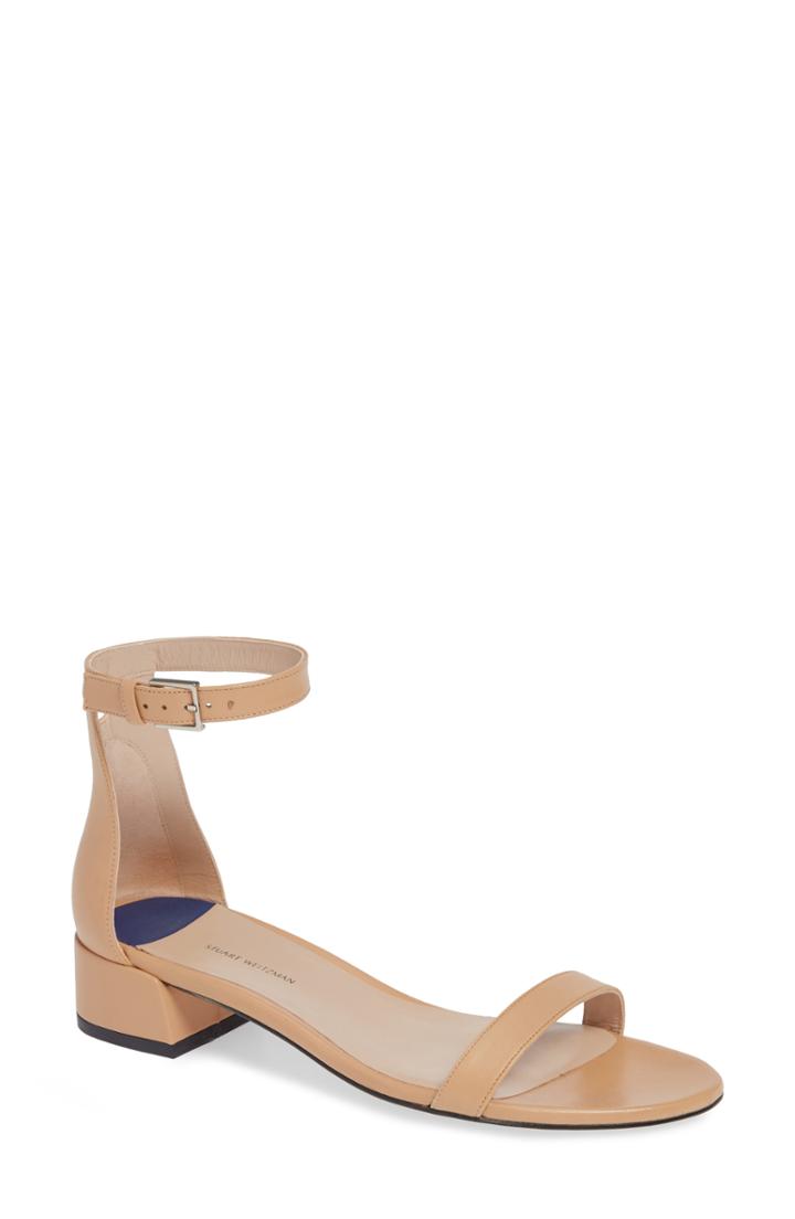 Women's Stuart Weitzman Nudist Sandal .5 M - Beige