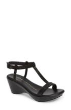 Women's Athena Alexandar Karinya Embellished Strappy Wedge Sandal M - Black