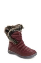 Women's The North Face Microbaffle Waterproof Thermoball Insulated Winter Boot M - Burgundy